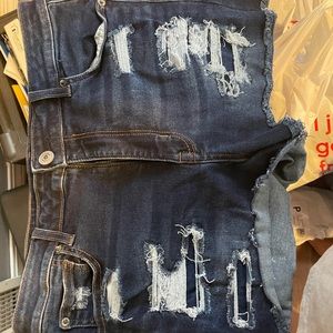 American Eagle Distressed High Rise Shortie